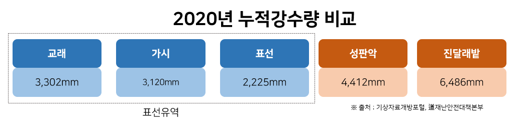 2020년도 강수량